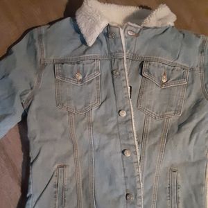 Sherpa lined denim jacket